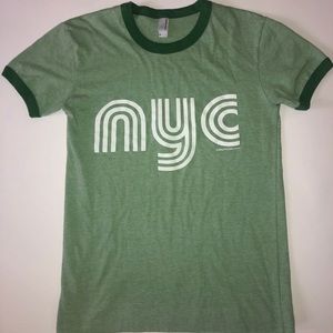Green American apparel retro tee